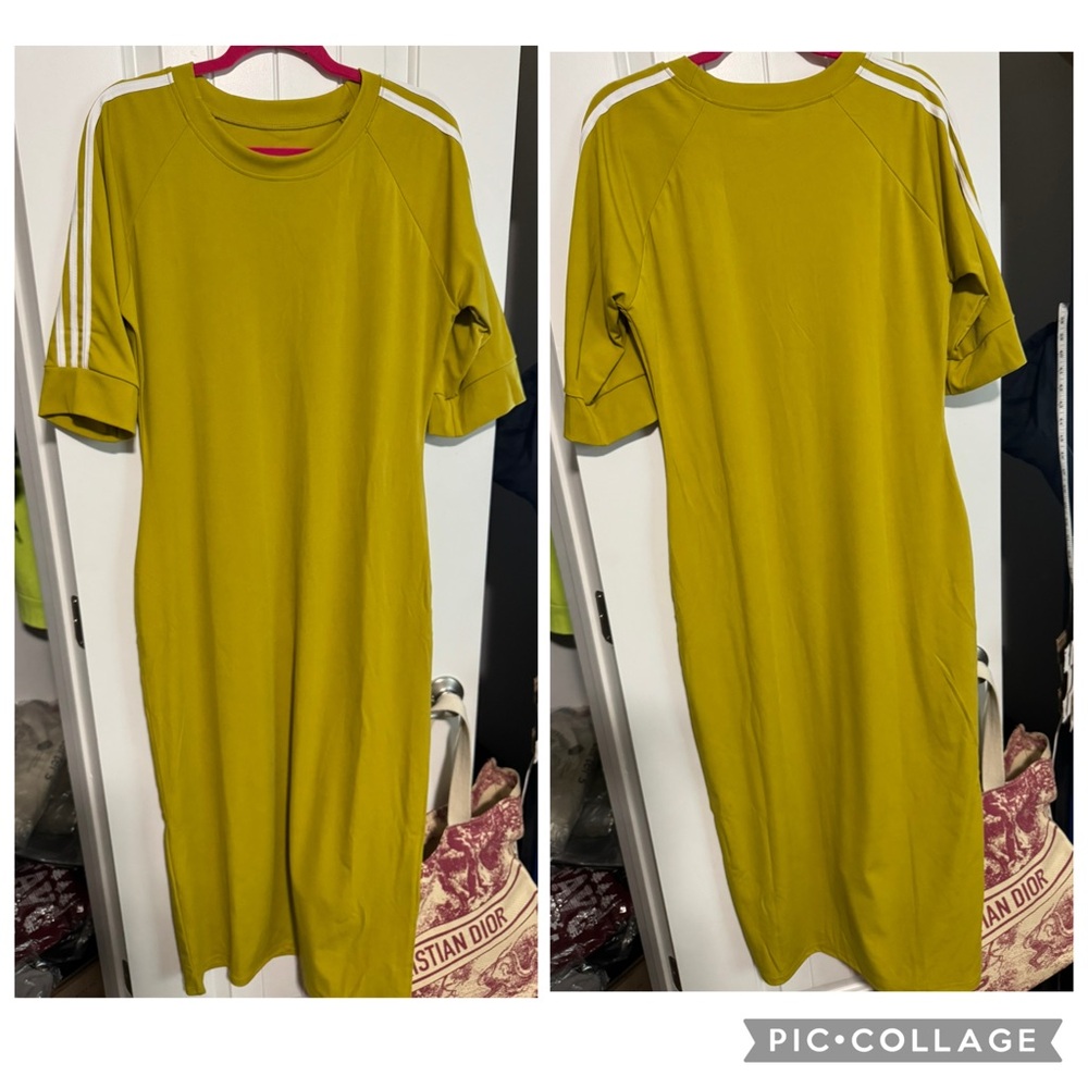 CHARTREUSE BOUTIQUE Midi Dress with White Stripes SZ 3x NEW! 🆕 unused